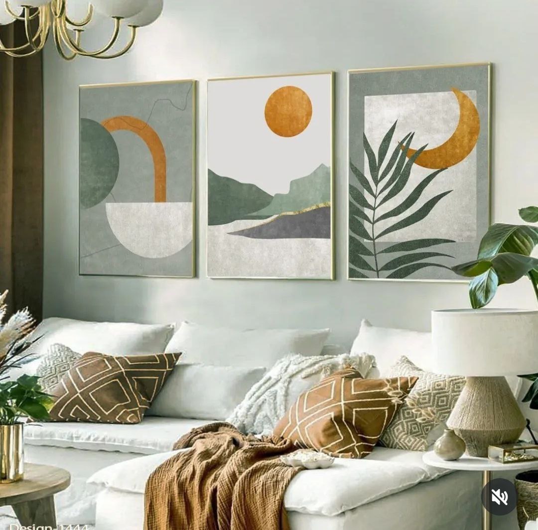 تابلو دکوراتیو ۳تیکه مدرن مدل بوهو کد۷۵۹